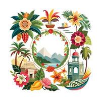 Beautiful Floral Frame Border Illustration vector