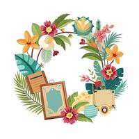 Beautiful Floral Frame Border Illustration vector