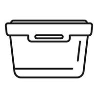 Empty plastic lunchbox container keeping food fresh vector