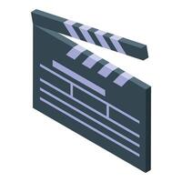 Black clapperboard for starting movie scene shooting vector