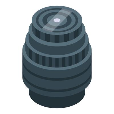 Professional camera lens is taking a picture