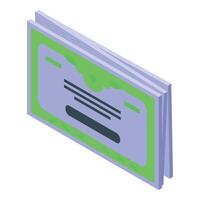 Stack of official certificates representing graduation or accomplishment vector