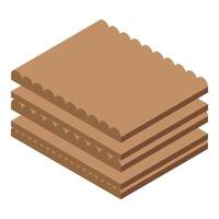 Stack of square wafers lying on top of each other vector