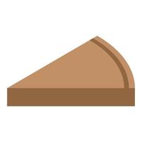 Delicious slice of pie crust icon showing baking concept vector