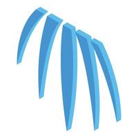 Abstract blue shapes creating modern minimalist design element vector