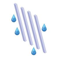 Rain water harvesting system collecting rain drops vector