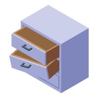 Broken old chest of drawers is falling apart vector