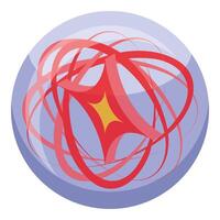 Magic ball showing future with glowing star inside predicting destiny vector