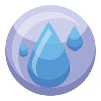 Water drops falling in a sphere creating circles vector