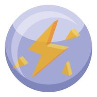 Magic sphere showing lightning bolt symbol for energy and power vector