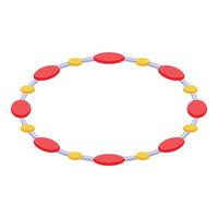 Red and yellow gemstone bracelet representing luxury and elegance vector
