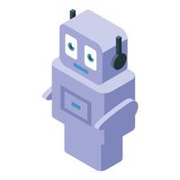 Chatbot wearing headphones is listening to user input vector