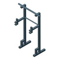 Isometric pull up bar showing fitness concept vector