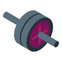 Abdominal roller wheel for fitness training and core exercise vector