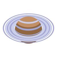 Saturn planet rotating around sun solar system vector