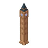 Big ben tower showing time passing by in london vector