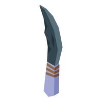 Stone age hand knife weapon is cutting with sharp blade vector