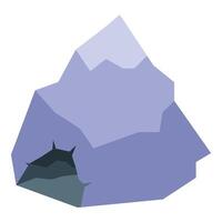 Big iceberg floating with entrance to ice cave vector