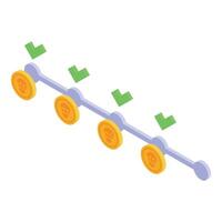 Timeline of cryptocurrency is showing the steps of a money laundering scheme vector