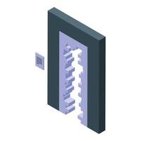 Digital doorway representing access to metaverse vector