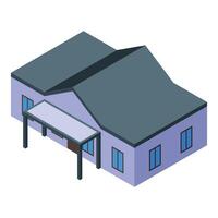 Modern suburban house building showing roof and windows vector
