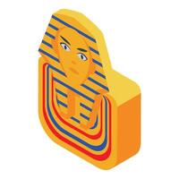 Golden mask of tutankhamun representing ancient egyptian civilization vector