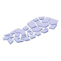 Surface breaking apart into many different pieces illustration vector