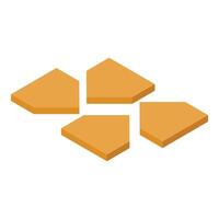 Four square shaped platforms creating a 3d cross shape vector