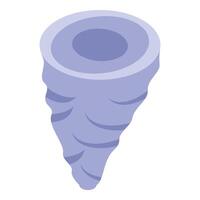 Big tornado rotating and making damage on white background vector
