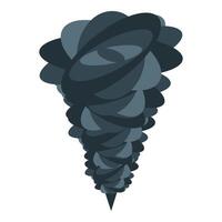 Dark funnel cloud rotating, representing natural disasters and meteorology vector