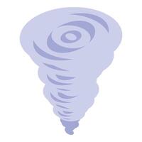 Powerful blue tornado rotating, creating vortex vector