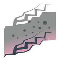 Abstract background showing grey surface breaking apart vector