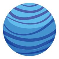 Blue planet with atmosphere is spinning in open space vector