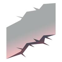 Gradient background with jagged hole ripping open vector