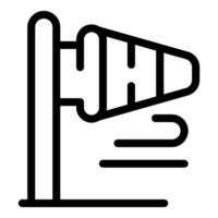Windsock showing wind direction and speed for safe flight operations vector