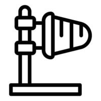 Windsock showing wind direction and speed on airport vector