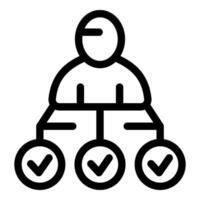 Manager controlling all tasks being done correctly vector