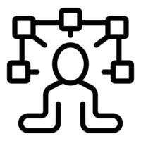 Project manager managing workflow with multitasking skills vector