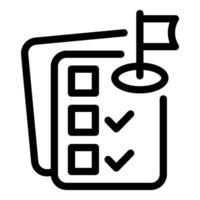 Reaching goals by completing tasks on checklist vector