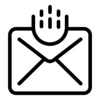 Envelope receiving multiple email notifications icon vector