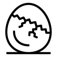 Cracked egg icon representing broken yolk and cooking failure vector