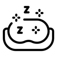Sleep mask icon representing resting and sleeping vector