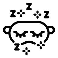 Sleep mask icon representing sleeping and resting vector