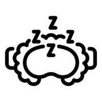 Sleep mask icon representing sleeping and dreams vector