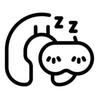 Orthopedic pillow and sleeping mask promoting restful sleep vector