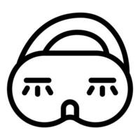 Sleep mask icon representing sleeping relaxing and wellbeing vector
