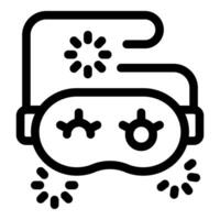 Sleep mask showing loading icon representing sleep optimization vector