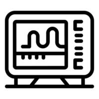 Heart rate monitor showing sinus rhythm on screen vector