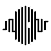 Sound wave icon representing audio technology and sound design vector