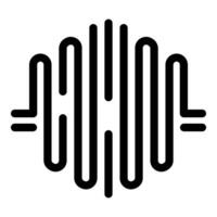 Sound wave icon representing audio flowing from left to right vector